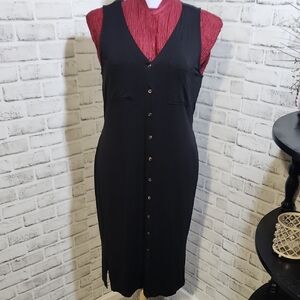 Tahari SZ M Black Tank Dress